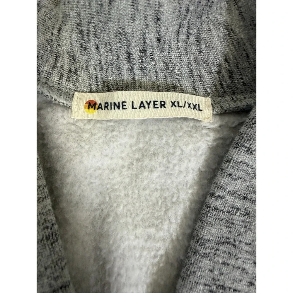 Marine Layer Robe Coat XL/XXL Tie Meryl Gray Comfy‎ Cozy
